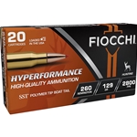 Fiocchi 260HSA Extrema Rifle  260 Remington 129 GR SST Polymer Tip BT 20 Bx/ 10