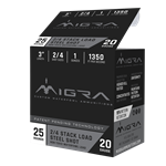 MIGRA AMMUNITION M20S24 Combinational  20 Gauge 3" 1 oz 2,4 Shot 25 Bx/ 10 Cs