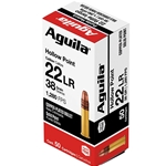 Aguila 1B222335 Standard High Velocity 22 Long Rifle (LR) 38 GR Hollow Point 50