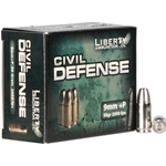 Liberty Ammunition LACD09014 Civil Defense 9mm  9mm Luger 50 GR Hollow Point 20