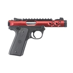 RUGER MKIV 22/45 LITE 22LR RED 4.4" THREADED BARREL 2-10 ROUND MAGAZINES 43910