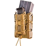 High Speed Gear, X2RP TACO, Dual Rifle Magazine Pouch, Molle, Fits Most Rifle Magazines, Single Pistol Magazine Pouch, Fits Most Pistols Magazines, Hybrid Kydex and Nylon, Coyote Brown