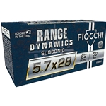 Fiocchi 57SUB62 Range Dynamics Subsonic 5.7x28mm 62gr Full Metal Jacket 50 Per Box