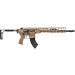 Sig Sauer RMCX762R16BLT MCX Spear LT 7.62x39mm 28+1 16" Black Carbon Steel Barrel, Rocksett Sig QD Suppressor Ready Flash Hider, Coyote Cerakote Finish, M-LOK Free-Float Handguard, Coyote Synthetic Folding Stock & Grip, Adjustable Gas Block, Ambidextrous