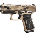 Glock PX4350204FRMOSNBRKUPF G43X MOS Slim Sub-Compact Frame 9mm Luger 10+1 3.41" Black GMB Barrel, Tan/Black Breakup Pattern MOS Cut/Serrated Steel Slide, Tan/Black Cerakote Polymer Frame, Black Textured Polymer Grip, Ambidextrous