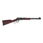 Henry H00122 Classic 22 S/L/LR 15/17/21+1 18.50" Blued Round Barrel, Black Aluminum Grooved Receiver, American Walnut Straight Grip Stock
