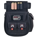 GPS Bags 1094CSP Deluxe Double Shotshell Pouch Black Polyester Waist Mount 30-52" Belt