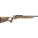 Savage Arms 70817 B Series Timber 17 HMR 10+1 18" Matte Black Threaded Barrel, Matte Black Picatinny Rail Steel Receiver, Woodgrain Fixed Thumbhole Stock