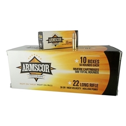 50015PH ARMSCOR 22LR HVHP 36GR 500/5000