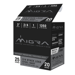 MIGRA AMMUNITION M20S24 Combinational  20 Gauge 3" 1 oz 2,4 Shot 25 Bx/ 10 Cs