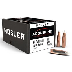 Nosler 54825 AccuBond  30 Caliber .308 180 GR Spitzer Point 50 Box