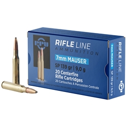 PPU PP7 Metric Rifle SP  7mm Mauser 139 GR Soft Point 20 Bx/ 10 Cs