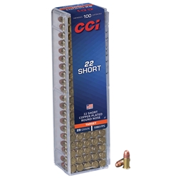 CCI 0027 Target & Plinking   22 Short 29 GR Copper-Plated Round Nose 100 Bx/ 50