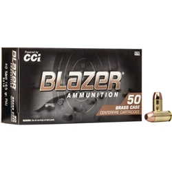 CCI 5210 Blazer Brass  40 Smith & Wesson (S&W) 165 GR Full Metal Jacket Flat Nos