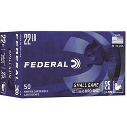 Federal 716 Game-Shok   22 Long Rifle (LR) 25 GR #12 Lead Bird Shot 50 Bx/ 50 Cs