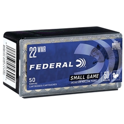 Federal 757 Game-Shok  22 WMR 50 GR Jacketed Hollow Point 50 Bx/ 60 Cs