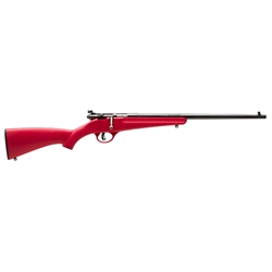 Savage 13795 Rascal Youth Bolt 22 LR 16.1" 1 Red Fixed Synthetic Stock Blued Car