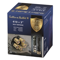 Sellier & Bellot SB410SDB Shotgun 410 Ga 3" Lead 15 Pellets 000 Buck 25 Bx/ 20 C