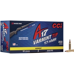 CCI 949CC Varmint A17 17 HMR 17 GR Varmint Tipped 200 Bx/ 10 Cs