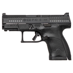 CZ-USA 91560 P-10 S 9mm Luger 3.50" 12+1 Black Polymer Frame Black Steel Slide Black Interchangeable Backstrap Grip Reversible Mag Release