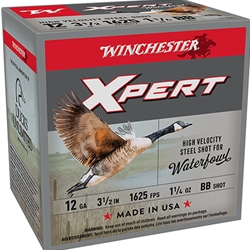 Winchester Ammunition, Xpert HI-Velocity, Steel, 12 Gauge, 3.5", #BB, 1 1/4 oz., Steel Shot, Lead Free, 25 Round Box