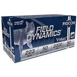 Fiocchi 223HVA50 Field Dynamics 223 Rem 50 gr V-Max 50 Bx