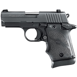 Sig Sauer 9389BRGAMBI P938 Micro-Compact SAO 9mm Luger Caliber with 3" Barrel, 7+1 Capacity, Black Hardcoat Anodized Finish Aluminum Beavertail Frame, Serrated Black Nitron Stainless Steel Slide & Finger Grooved Black Rubber Grip