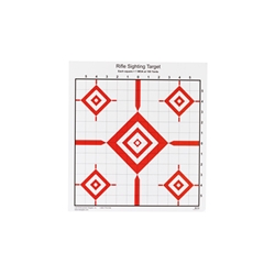 Action Target, SI-13, Advanced Rifle Sighting Target, 1.047 Inch Grid Pattern, Black/Red, 14"x15"