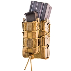 High Speed Gear, X2RP TACO, Dual Rifle Magazine Pouch, Molle, Fits Most Rifle Magazines, Single Pistol Magazine Pouch, Fits Most Pistols Magazines, Hybrid Kydex and Nylon, Coyote Brown