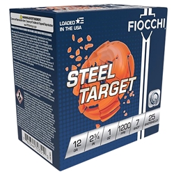 Fiocchi 12SLR7 Steel Target 12 Gauge 2.75" 1 oz 7 Shot 25 Per Box