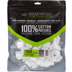 Cotton Patches, 1" Square, .22 Thru 243 Caliber, 1,000-Pack