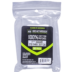 Cotton Patches, 1.75" Square, 270 Thru 357 Caliber, 50-Pack