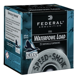 Federal, Speed-Shok, 12 Gauge 3", BB, 1 1/4 oz, Steel Shot, 25 Round Box, California Certified Nonlead Ammunition