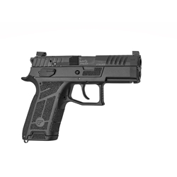 CZ, P-09C Nocturne, Semi-automatic, Double Action/Single Action, Polymer Frame Pistol, Compact, 9MM, 3.74" Barrel, Matte Finish, Black, Optics Ready Slide, Holosun K and RMS Footprint, Contrast Luminescent 3 Dot Sights, Manual Safety with Interchangeable Decocker, 15 Rounds, 2 Magazines