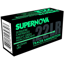 Supernova PMSN22LRG Green Tracer Non-Corrosive 22LR 40gr Lead Round Nose 50 Per Box/100 Case