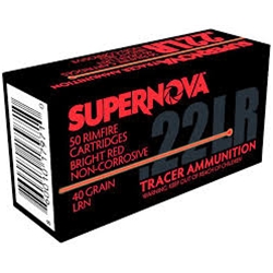 Supernova PMSN22LRR Red Tracer Non-Corrosive 22 LR 40 gr Lead Round Nose 50 Per Box/ 100 Cs