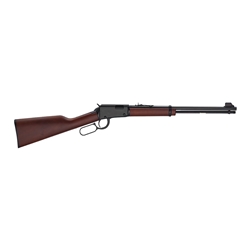 Henry H00122 Classic 22 S/L/LR 15/17/21+1 18.50" Blued Round Barrel, Black Aluminum Grooved Receiver, American Walnut Straight Grip Stock
