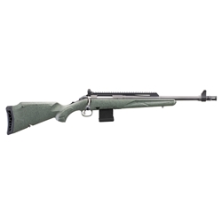 Ruger 46965 American II Scout 5.56 NATO 10+1 16.10" Cobalt Cerakote Threaded Barrel, Alloy Steel Receiver w/Scope Rail, Leaf Green Splatter Adj LOP Synthetic Stock