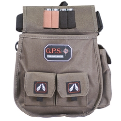 GPS Bags 1093CSP Deluxe Double Shotshell Pouch Olive Polyester Waist Mount 30-52" Belt