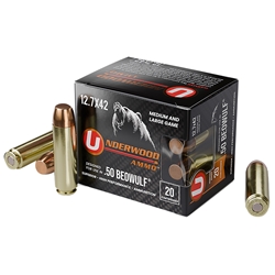Underwood Ammo 557Underwood Ammo 557 50Beowulf 350gr Full Metal Jacket Flat Nose 20 Per Box